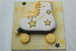 roller boot 40th birthday cake